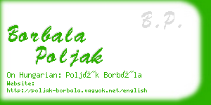 borbala poljak business card